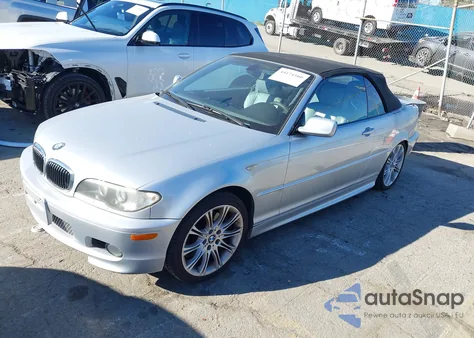 2004 BMW 330Ci из США, поврежденный, VIN WBABW53444PL48154